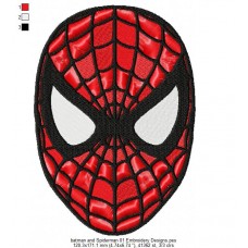 batman and Spiderman 01 Embroidery Designs